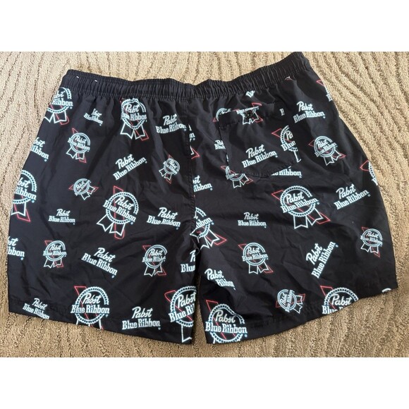 Pabst Blue Ribbon Beer Means 2 XL Swim Trunks With Pickets No Liner - Picture 5 of 5